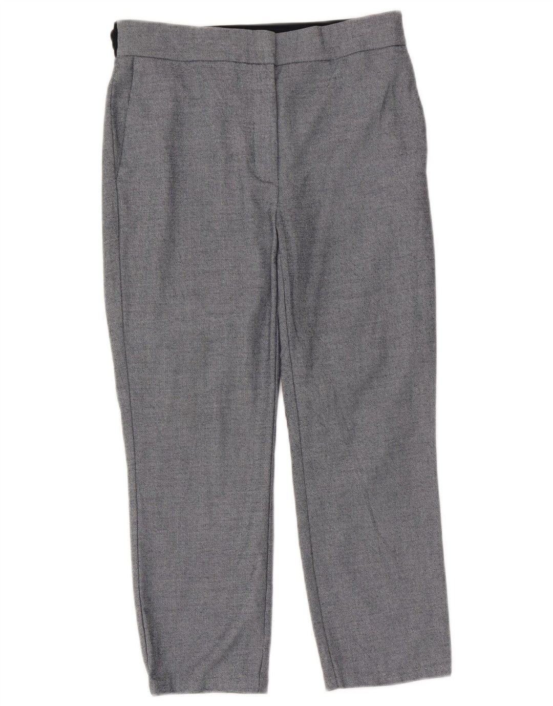 Zara Dame Capri Bukser Large W30 L23 Blå Polyester