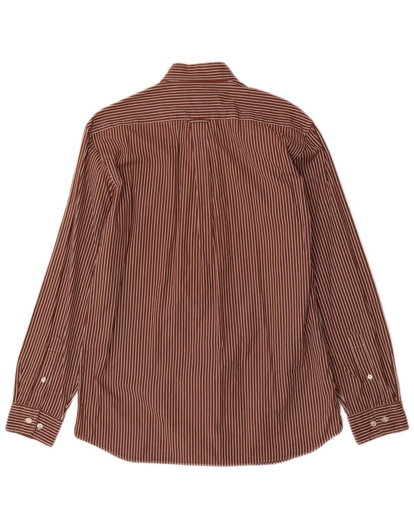 Gant Mens Regular Fit Shirt Medium Brown Striped Cotton