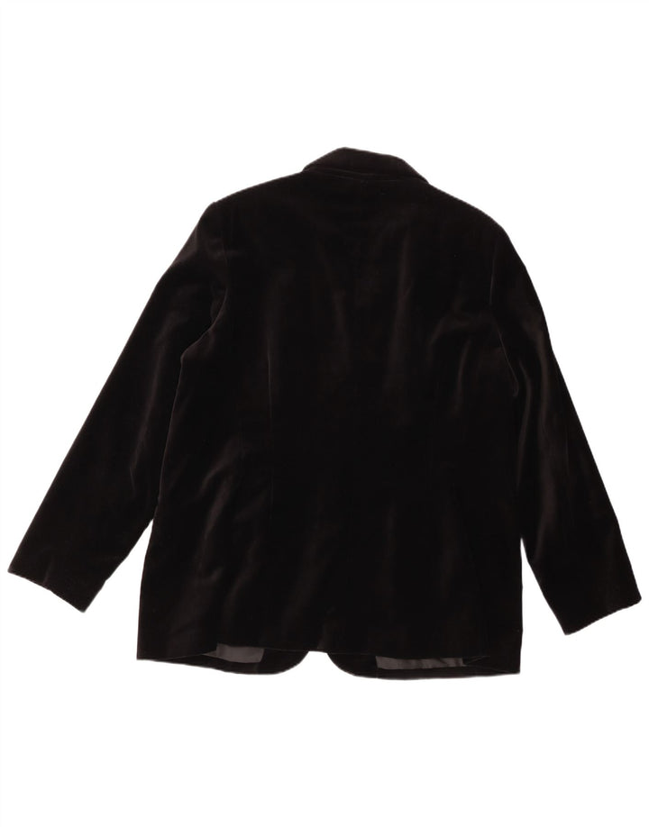 Damen-Blazerjacke aus Samt mit 2 Knöpfen, UK 22 3XL