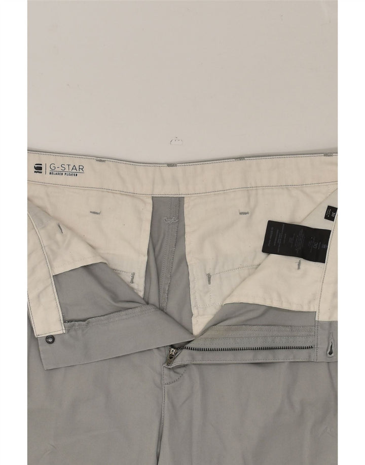 G-STAR Mens Relaxed Fit Straight Casual Trousers W30 L27 Grey Cotton | Vintage G-Star | Thrift | Second-Hand G-Star | Used Clothing | Messina Hembry 