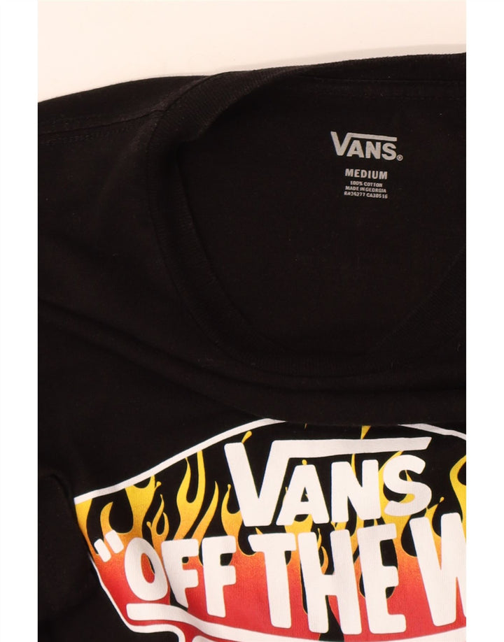 Vans Herre Grafisk T-Shirt Top Medium Sort Bomuld