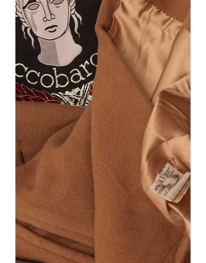 Roccobarocco Womens Military Oversized Double Breasted Coat UK 18 XL Beige