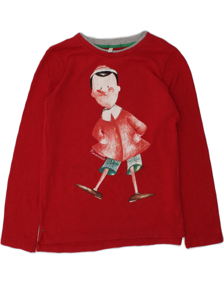 BENETTON Boys Disney Graphic Top Long Sleeve 10-11 Years XL Red Cotton | Vintage Benetton | Thrift | Second-Hand Benetton | Used Clothing | Messina Hembry 