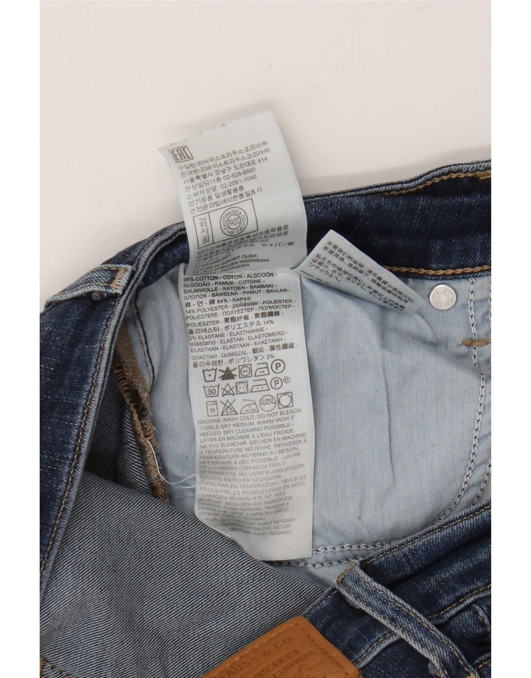 Levi's Dame 712 Slim Jeans W28 L30 Marineblå Bomuld