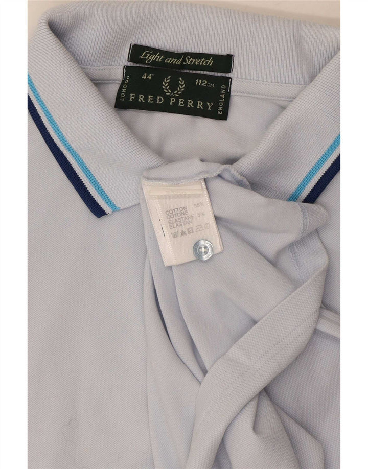 Fred Perry Ανδρικό πουκάμισο πόλο με μεσαίο μπλε βαμβακερό ριγέ
