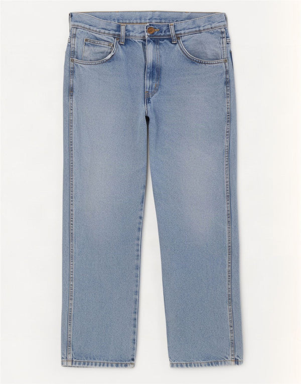 Jeans dritti da uomo Wrangler vestibilità regolare W32 L30 cotone blu