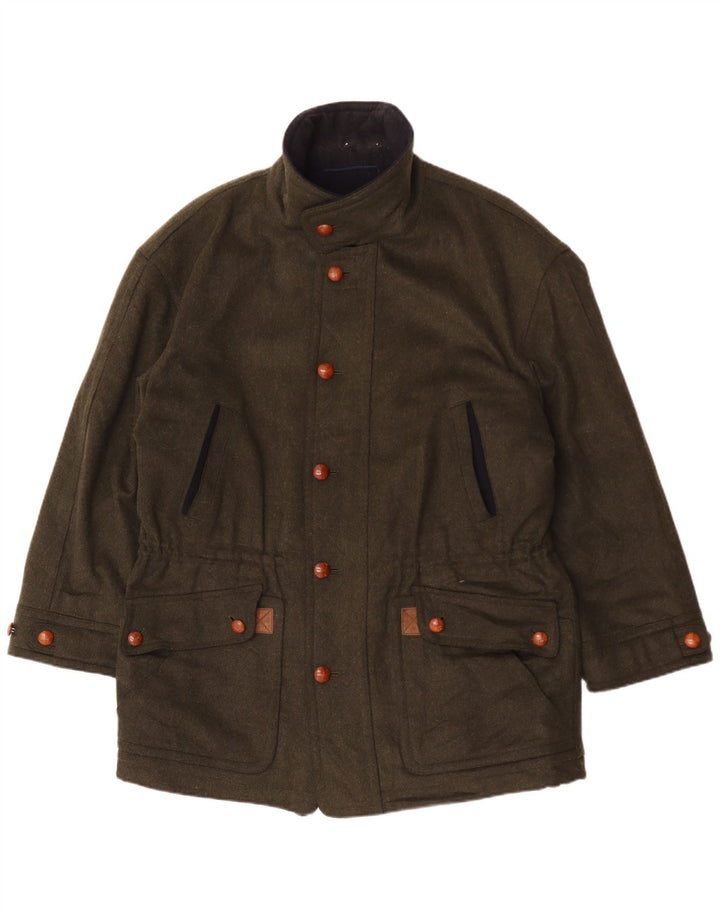 LODENFREY Giacca utility da uomo IT 50 Large Verde Lana