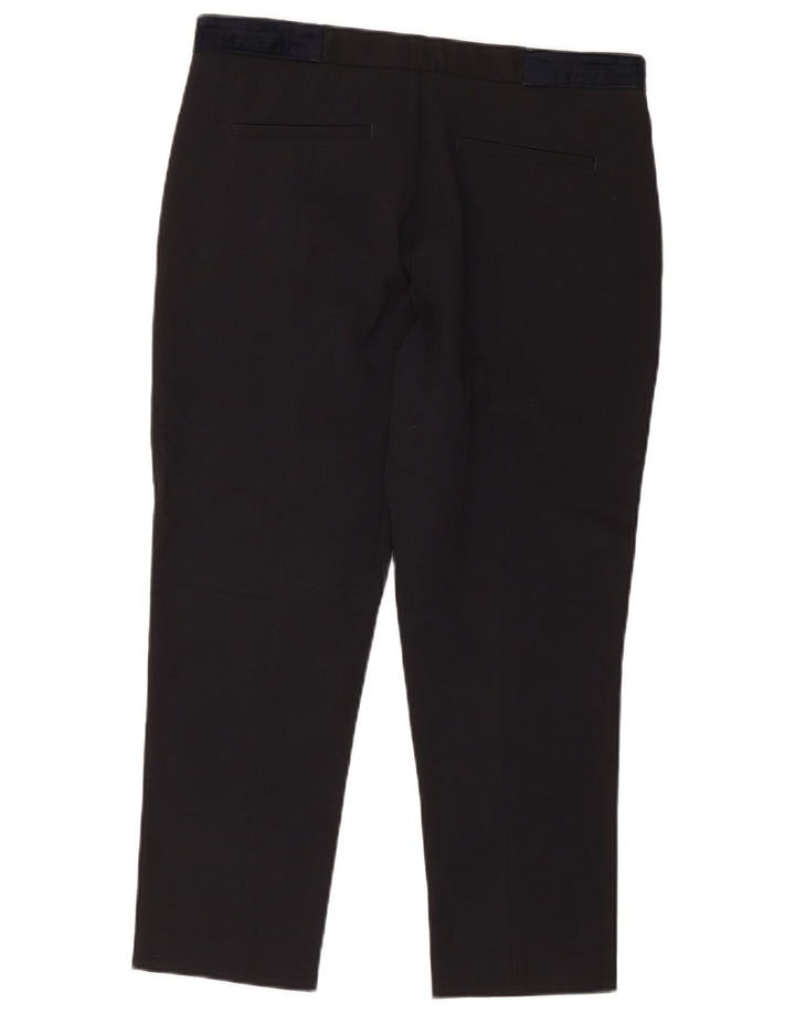 Zara Mens Cropped Trousers EU 42 Large W32 L25 Black Polyester