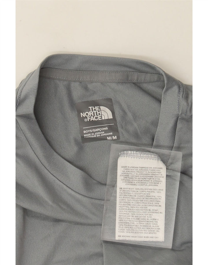 The North Face Boys T-Shirt Top 9-10 Years Medium Grey Polyester