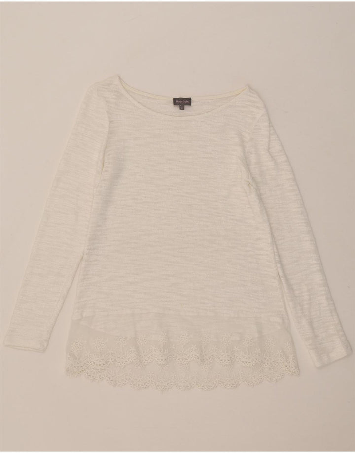 FASE otte Dame Top Langærmet UK 12 Medium White Floral