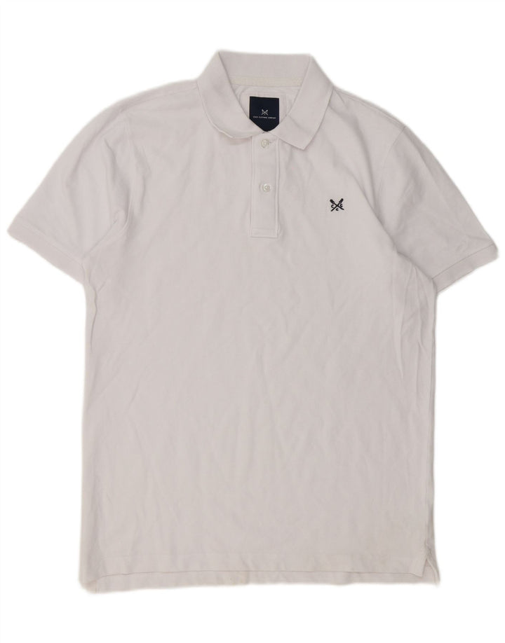 Crew Clothing Mens Polo Shirt Large White Cotton