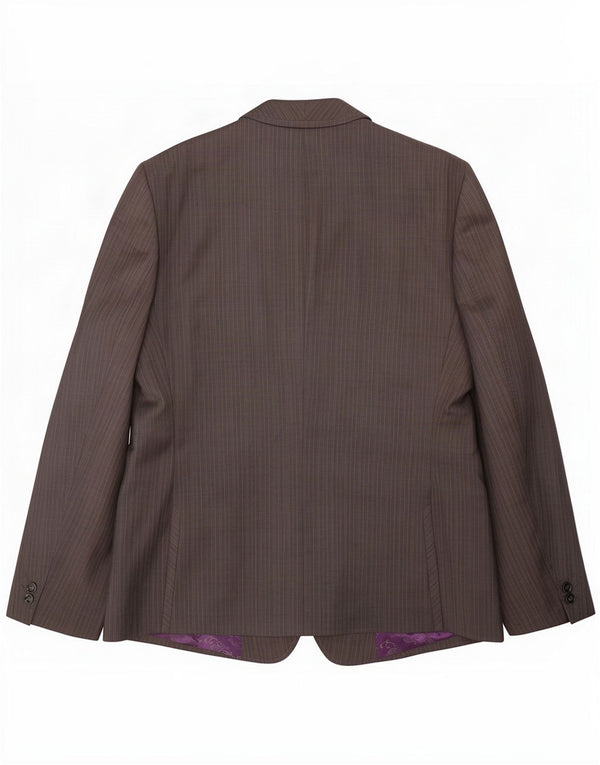 Ted Baker Mens 1 Button Blazer Jacket UK 44 2XL Grey Pinstripe Wool