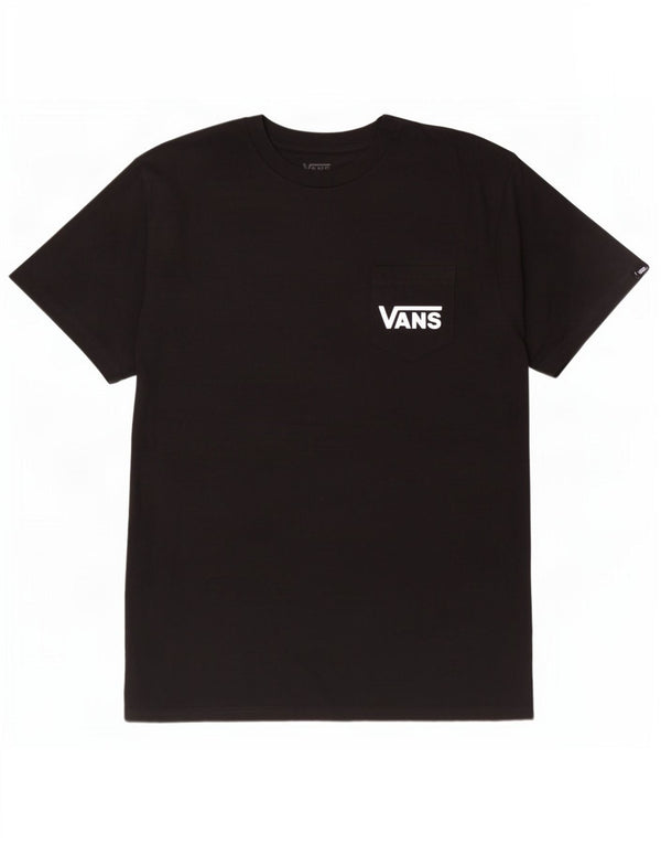 Vans Mens Slim Fit Graphic T-Shirt Top Large Black Cotton