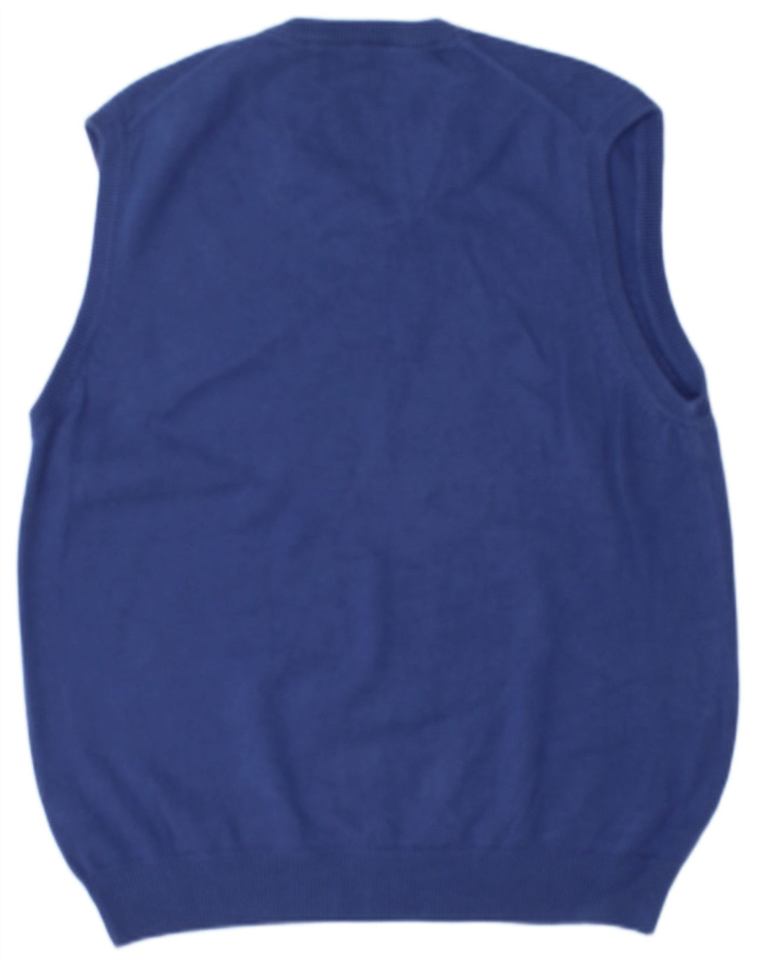 MARKS & SPENCER Mens Regular Fit Vest Tank Top Large Blue Cotton