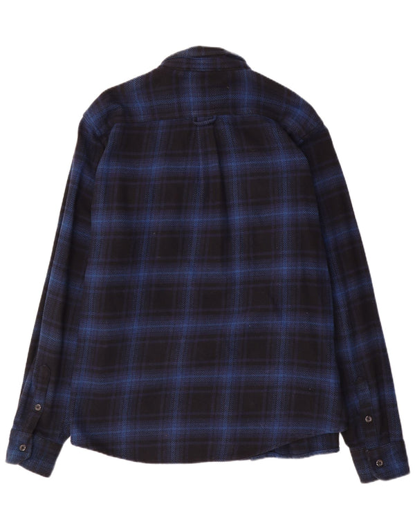 Orvis Chemise en flanelle pour homme XL Bleu marine à carreaux en coton