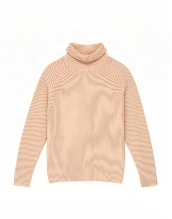 Marks & Spencer Rollkragenpullover für Damen, UK 16, Größe L, Beige, Viskose