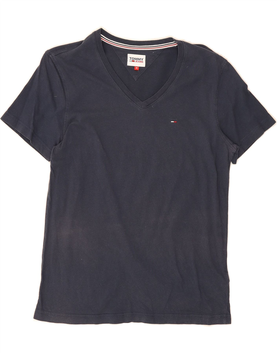 TOMMY HILFIGER Mens T-Shirt Top Medium Navy Blue Cotton Vintage Tommy Hilfiger and Second-Hand Tommy Hilfiger from Messina Hembry 