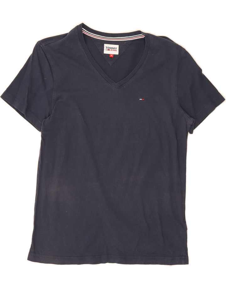 TOMMY HILFIGER Mens T-Shirt Top Medium Navy Blue Cotton Vintage Tommy Hilfiger and Second-Hand Tommy Hilfiger from Messina Hembry 
