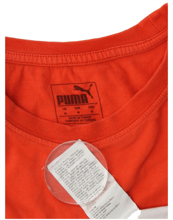 T-shirt da uomo PUMA Top in cotone color block bianco medio