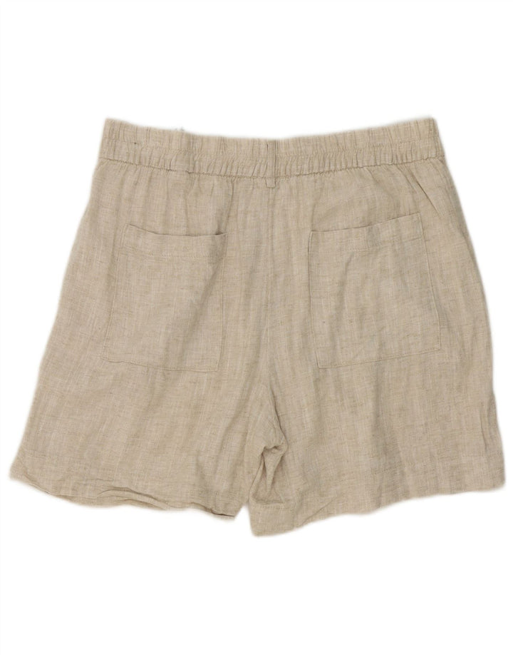 Marks & Spencer Damen Chinoshorts UK 12 Medium W32 Beige Leinen