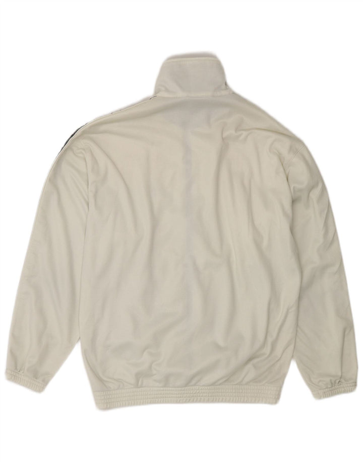 Asics Boys Tracksuit Top Jacket 13-14 Years White Colourblock