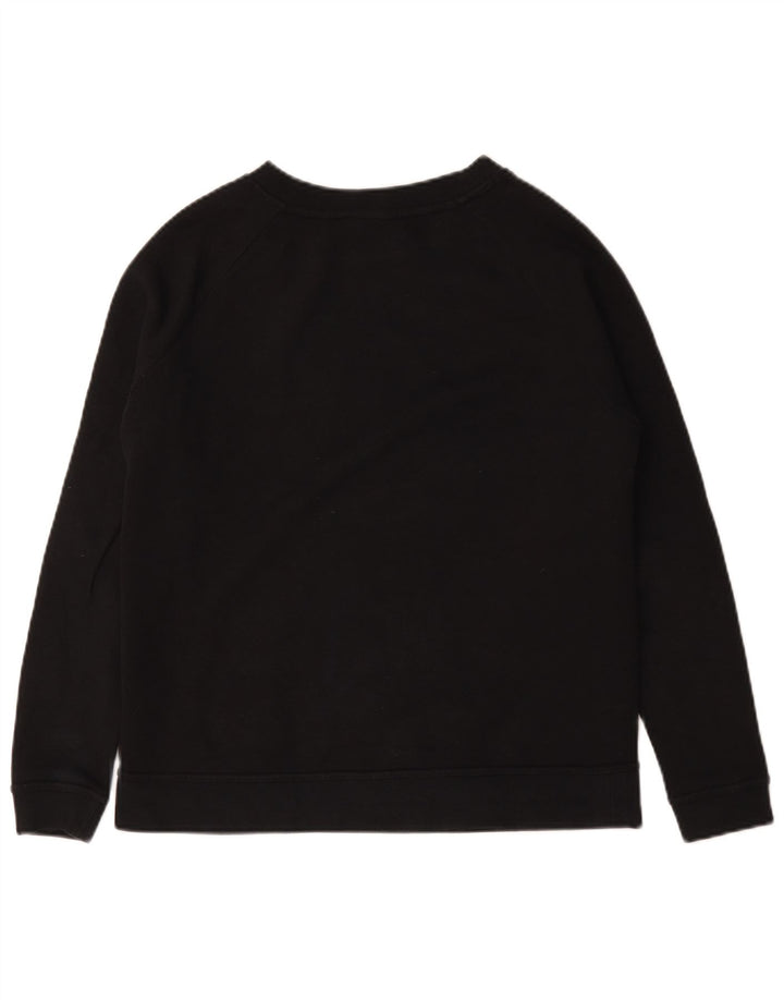 Nike Womens Graphic Oversized Sweatshirt Jumper UK 10 Small Black Cotton