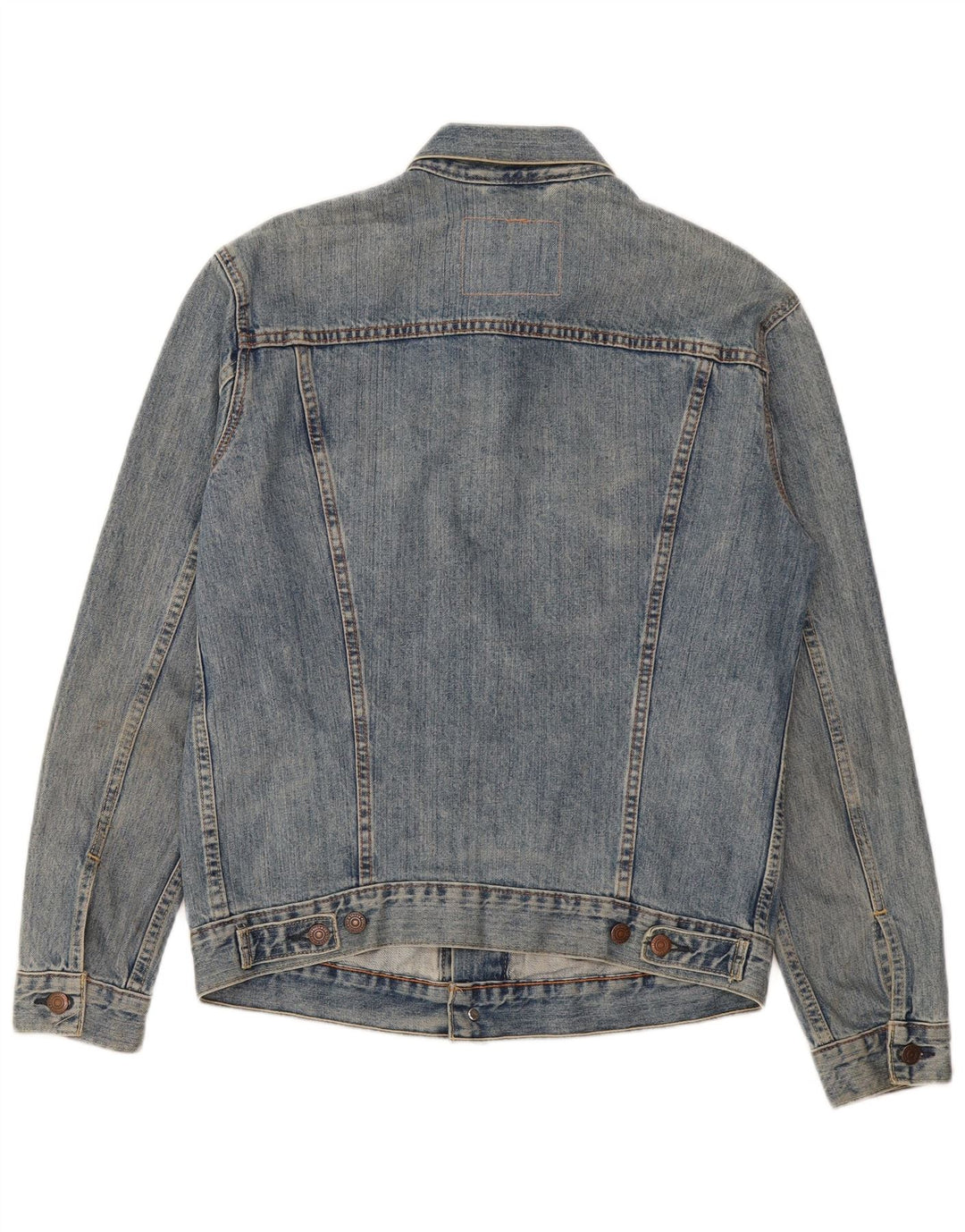 LEVI'S Mens Denim Jacket UK 38 Medium Blue Cotton