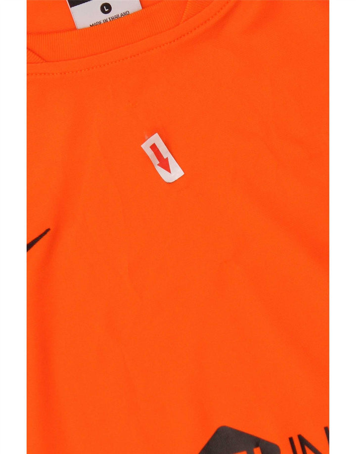 Nike T-shirt graphique pour femme, grand, orange, polyester