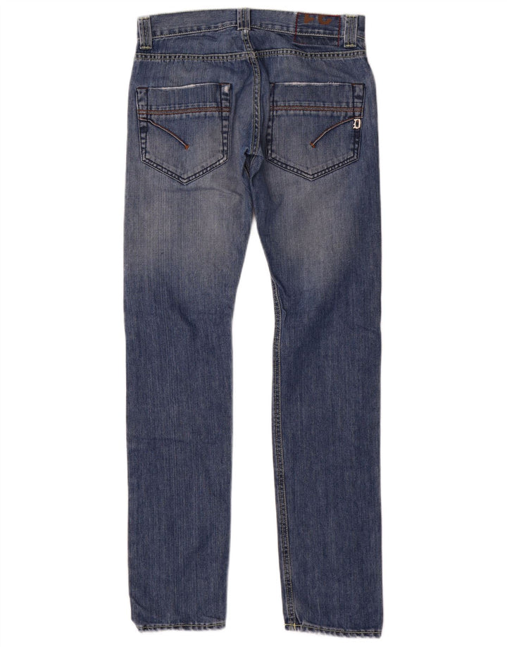 Dondup Mens Slim Jeans W31 L33 Azul Algodão