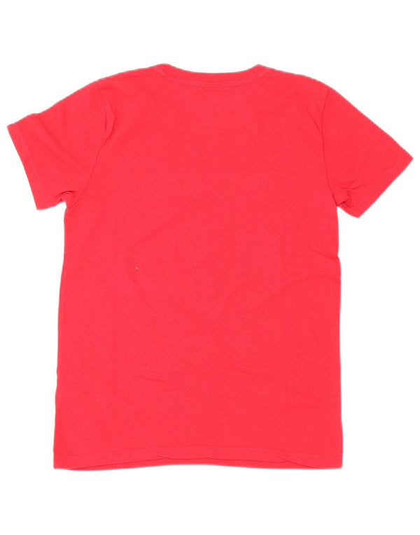 Hollister Womens Graphic T-Shirt Top UK 6 XS Rote Baumwolle