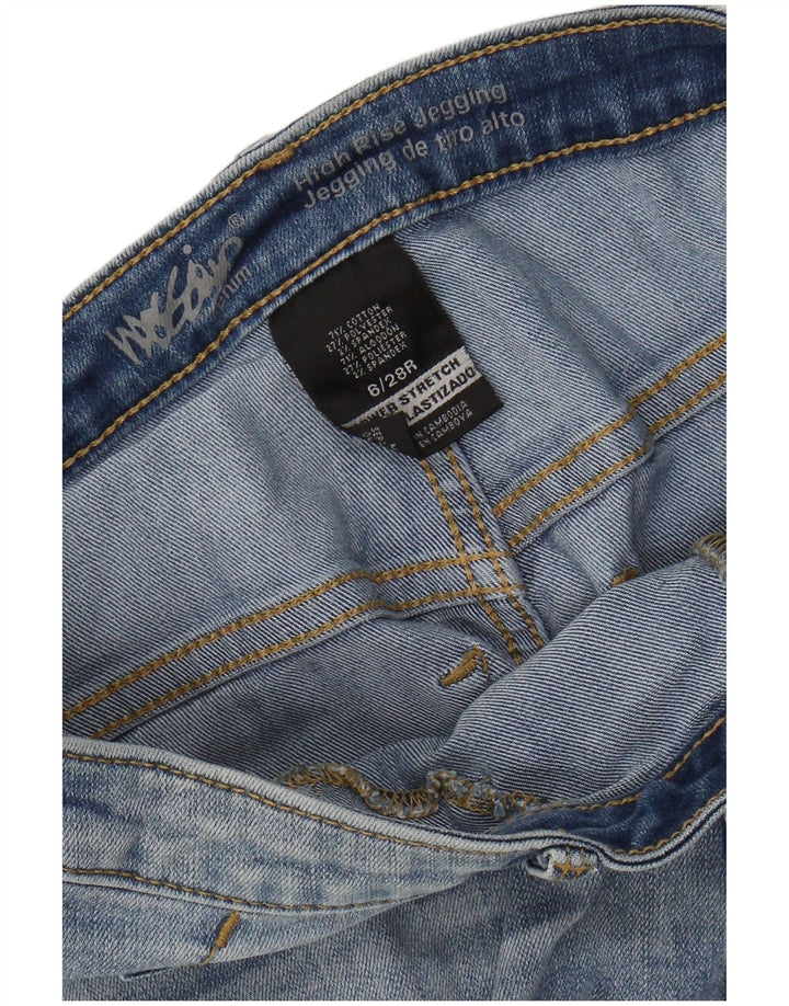 MOSSIMO Womens Distressed High Rise Jegging Jeans US 6 Medium W28 L28 Blue