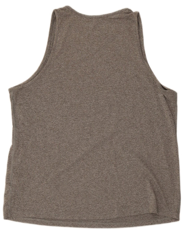 Nike Dame Dri Fit Grafisk Vest Top UK 16 Large Grå Polyester