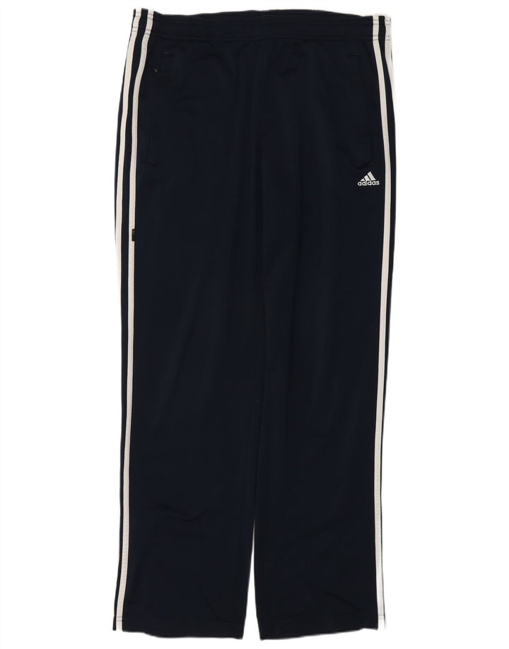 Adidas Mens Tracksuit Trousers Small Navy Blue Polyester