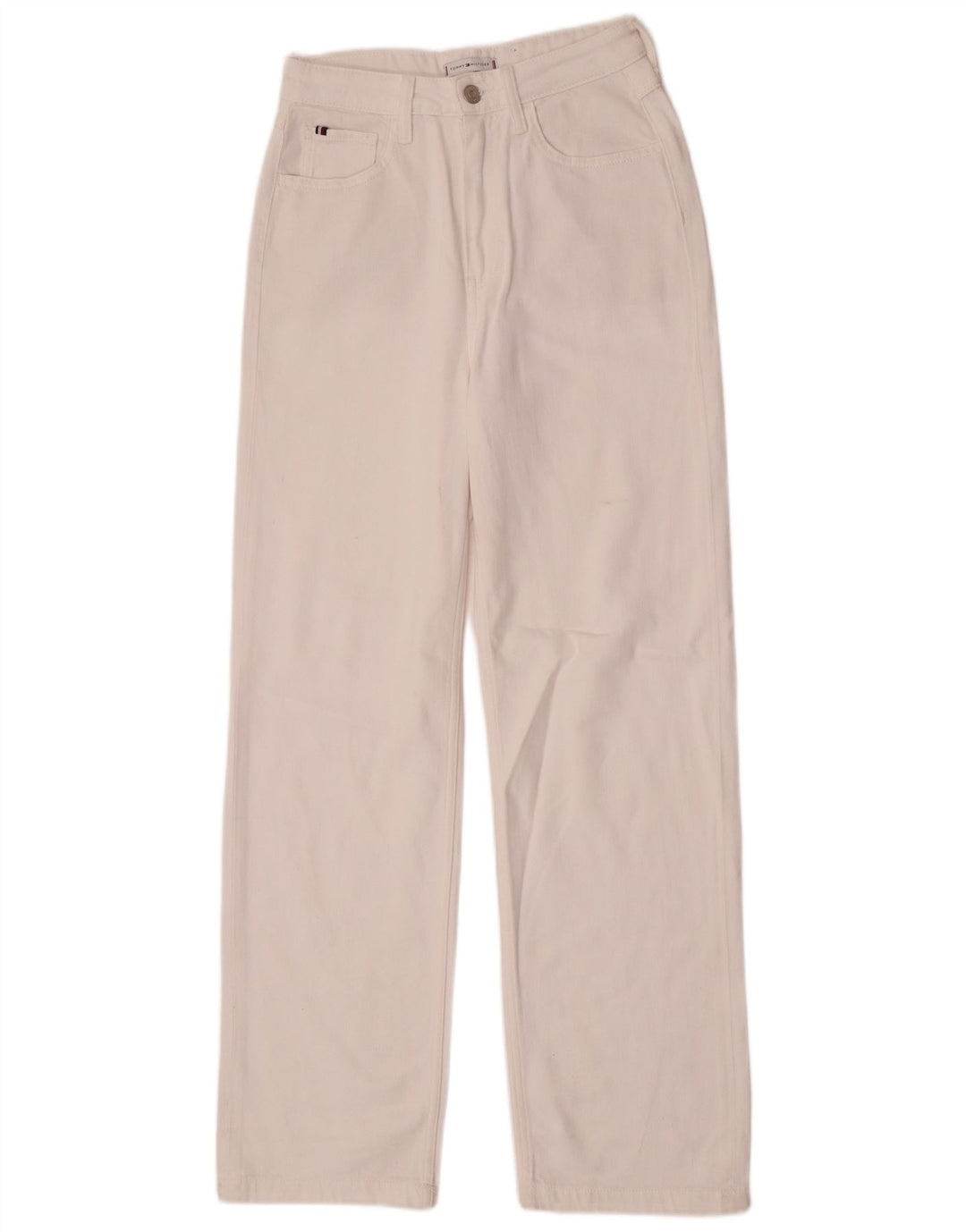 Tommy Hilfiger Womens Straight Jeans W27 L30 White Cotton