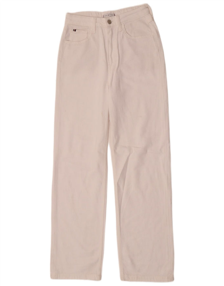 Tommy Hilfiger Womens Straight Jeans W27 L30 White Cotton
