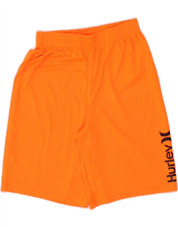 HURLEY Mens Graphic Sport Shorts Large  Orange Polyester Vintage Hurley and Second-Hand Hurley from Messina Hembry 