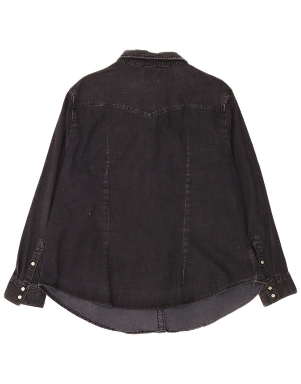 Levi's Damen Jeanshemd UK 20 2XL Schwarz Baumwolle