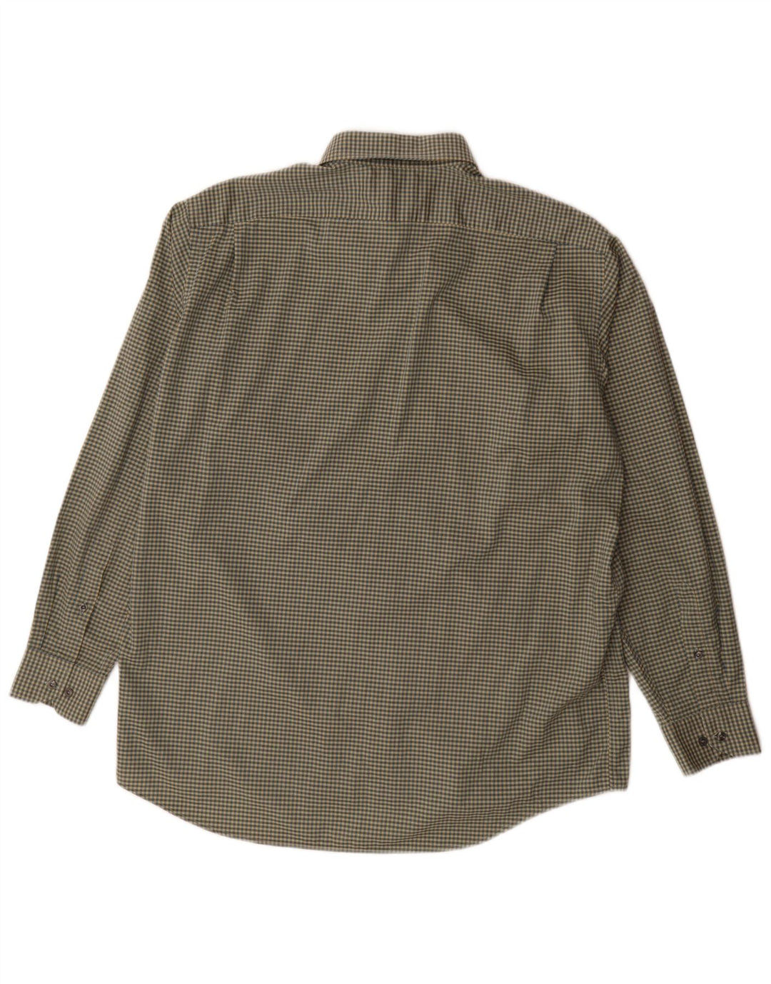 Lacoste Herreskjorte str. 42 Large Khaki Gingham Cotton