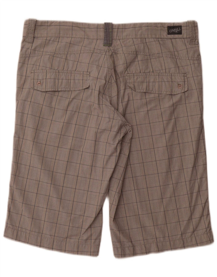 O'Neill Herren Chinoshorts W31 mittelgrau karierte Baumwolle