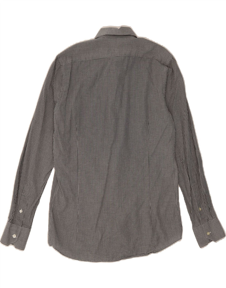 MASSIMO DUTTI Mens Shirt Size 15 38 Medium Black Gingham Cotton Vintage Massimo Dutti and Second-Hand Massimo Dutti from Messina Hembry 