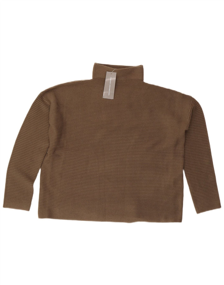French Connection Womens Turtle Neck Jumper Sweater UK 10 Small Khaki