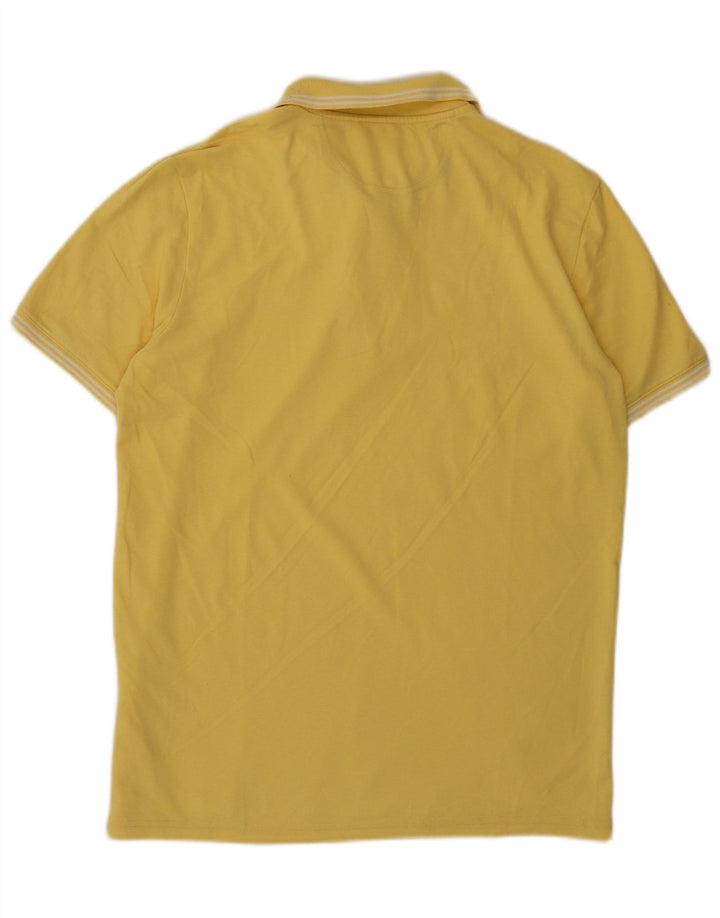 CHAMPION Mens Easy Fit Polo Shirt Medium Yellow Cotton