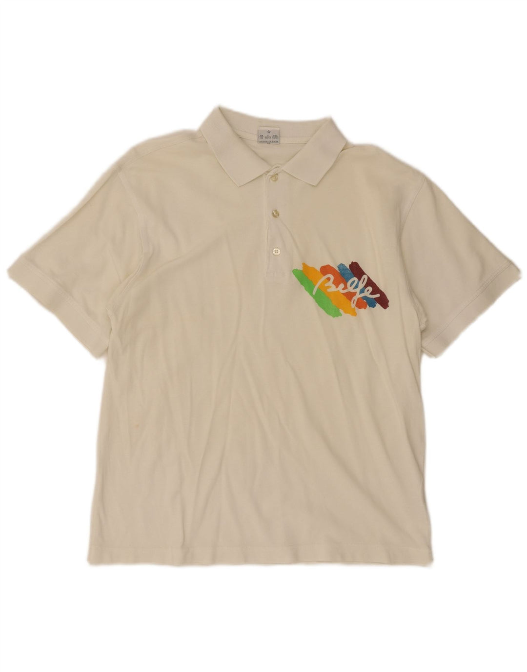 Polo grafica da uomo Belfe & Belfe UK 40 Medium White