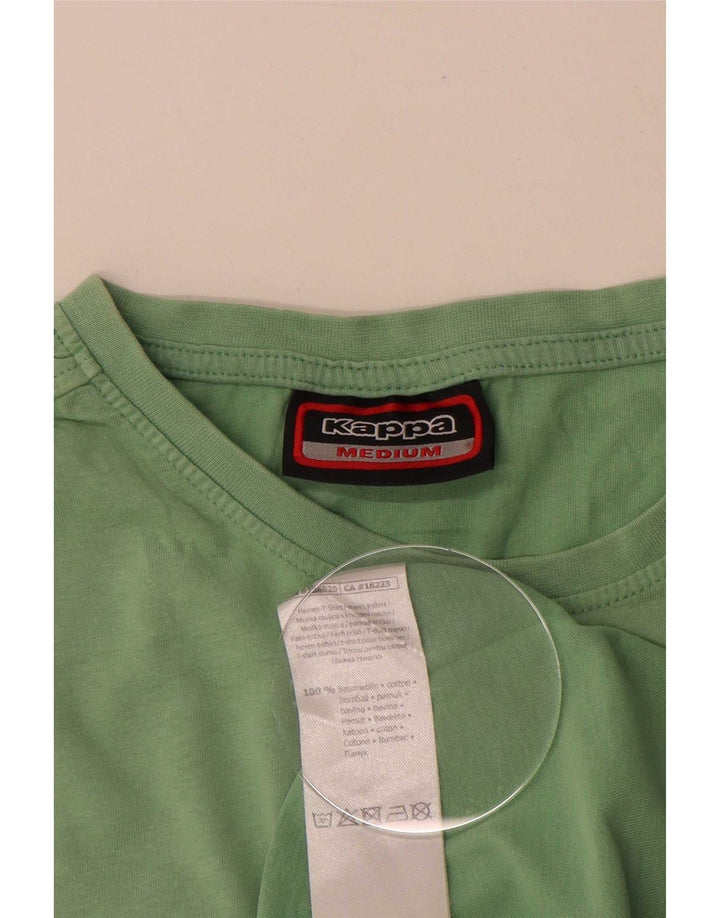 Camiseta gráfica masculina Kappa Top médio algodão verde