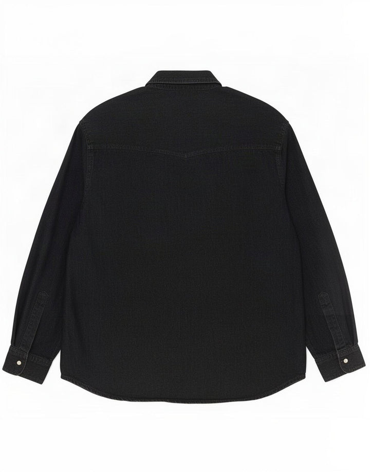 Chemise Homme Vintage Grand Coton Noir