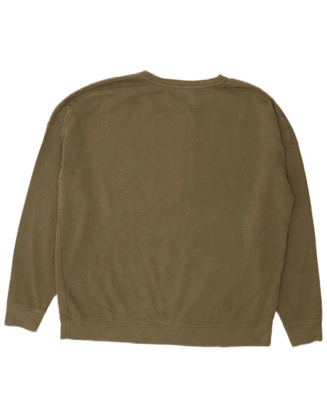 Jack Wills Womens Oversized Sweatshirt Jumper UK 16 Large Khaki Cotton