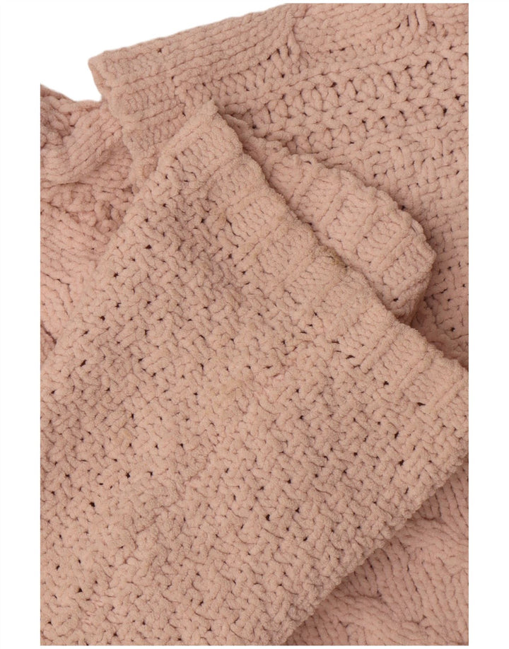 Marks & Spencer Womens Oversized Turtle Neck Jumper Sweater UK 18 XL Pink