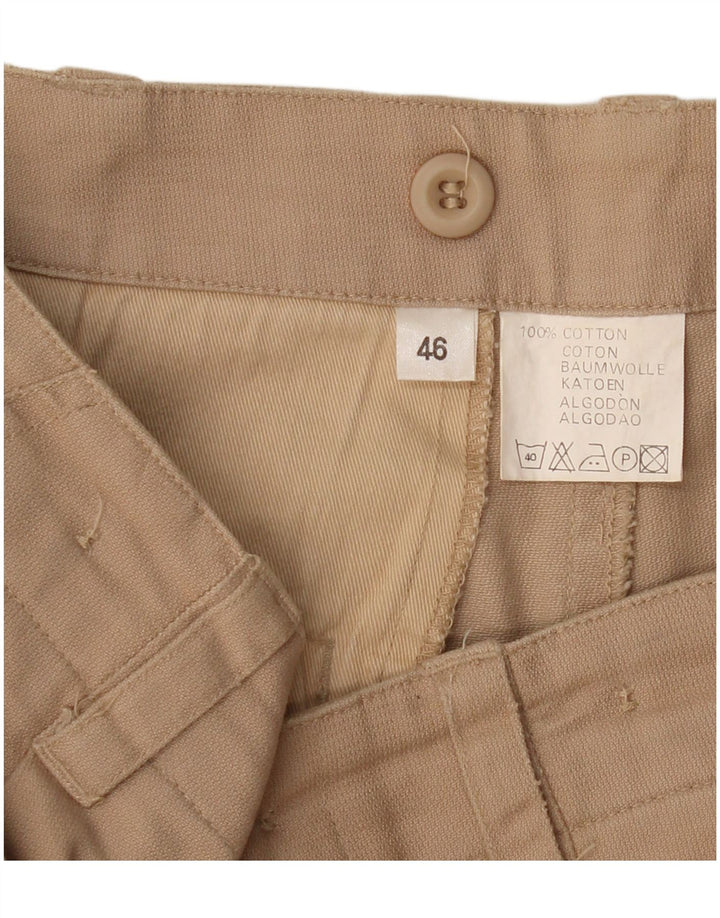 VINTAGE Mens Cargo Shorts IT 46 Small W32  Beige Cotton
