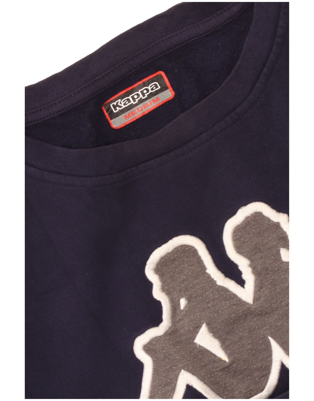 Kappa Womens Graphic Sweatshirt Jumper UK 14 Medium Navy Blue