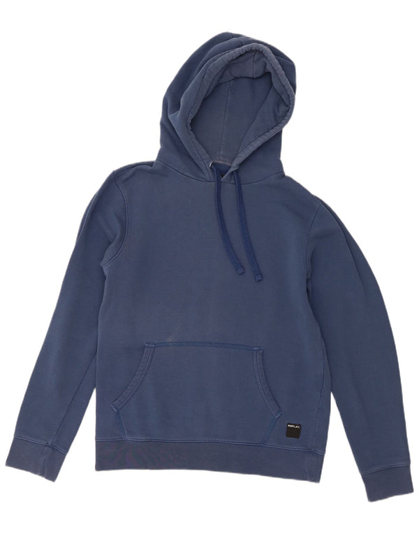 Replay Ανδρικό Hoodie Jumper Large Navy Blue